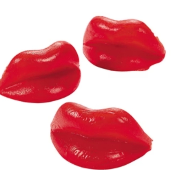 Cherry flavored wax lips, box of 24 individually wrapped lips, party favors - Picture 3 of 3